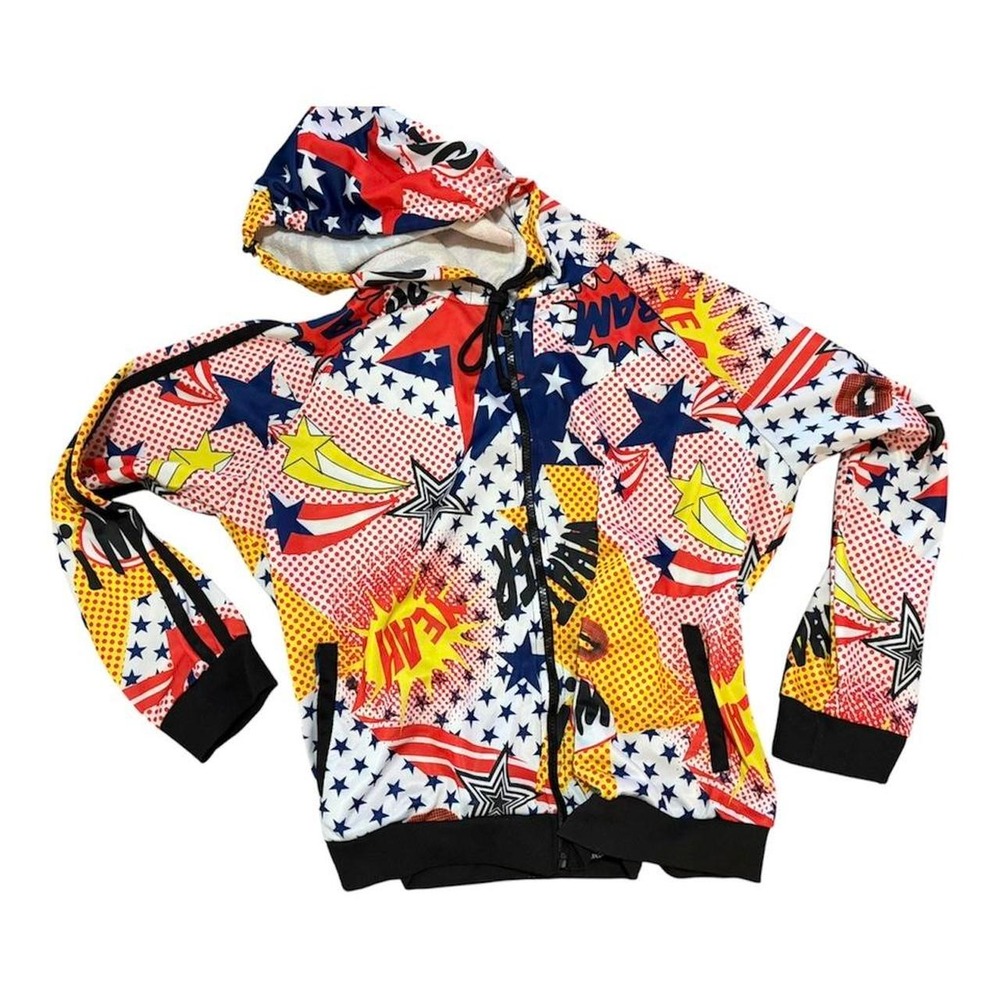 Rouge Collection Comic Pop Art Zip Hoodie Womens 2X Multicolor Y2K 70781XR - Picture 2 of 8